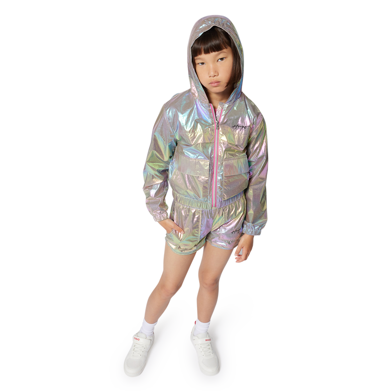 Crinkled iridescent shorts HUGO 
                        GIRL