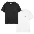 Set of 2 t-shirts, BLACK  WHITE, hi-res