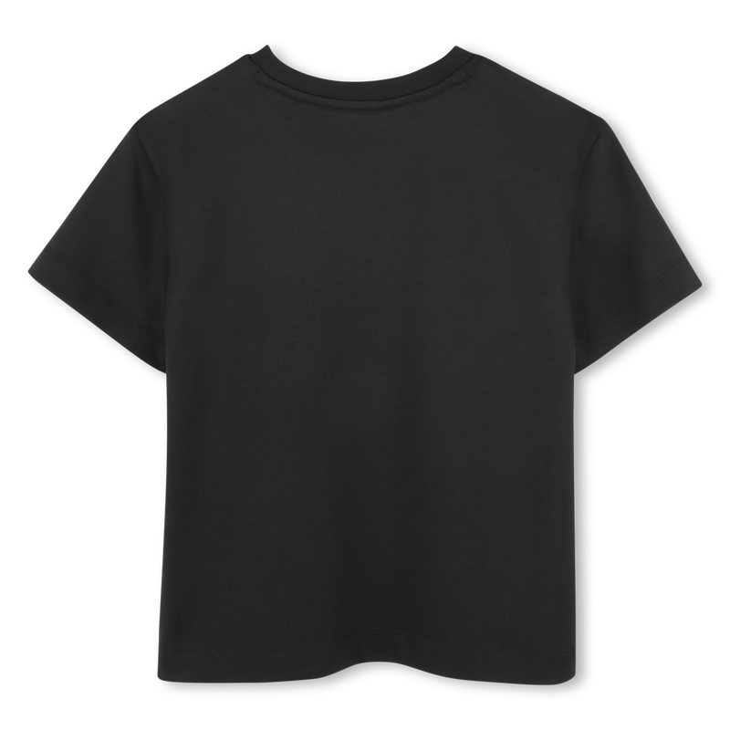 Cotton logo T-shirt with studs HUGO 
                        GIRL