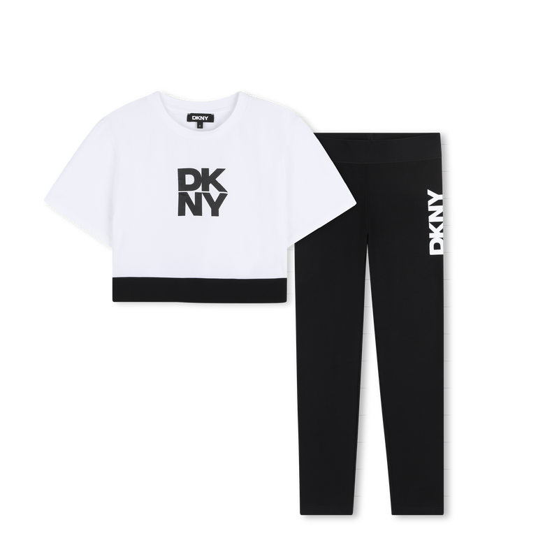 T-SHIRT AND LEGGINGS SET DKNY 
                        GIRL