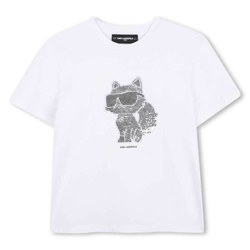 SHORT SLEEVE T-SHIRT KARL LAGERFELD KIDS 
                        GIRL