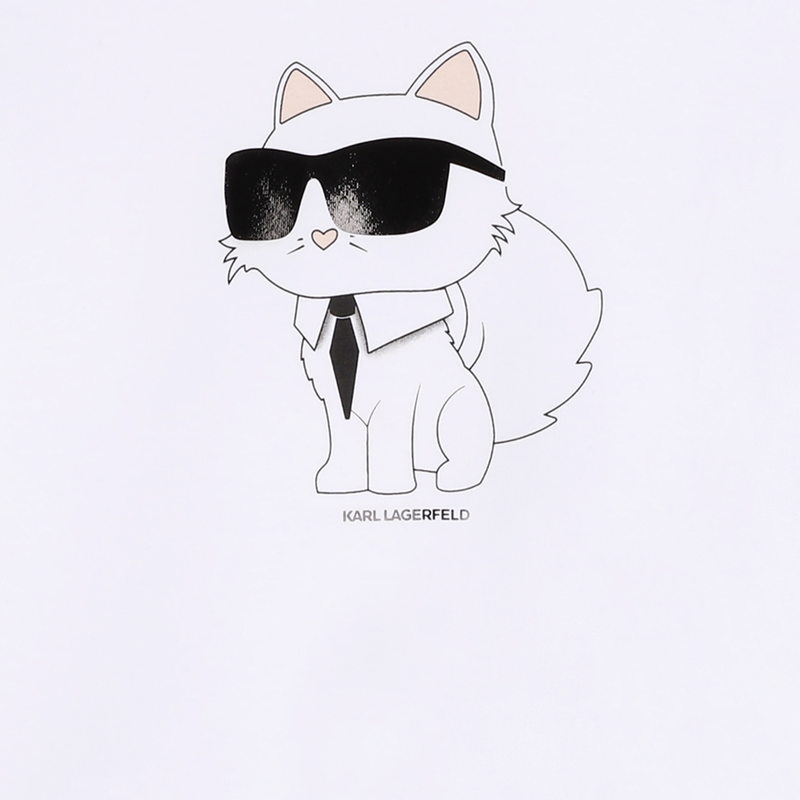 T-shirt with print KARL LAGERFELD KIDS 
                        GIRL