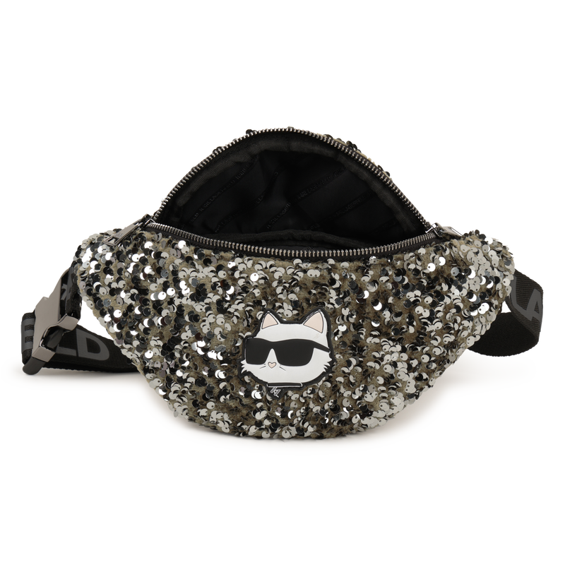 Adjustable sequined bum bag KARL LAGERFELD KIDS 
                        GIRL