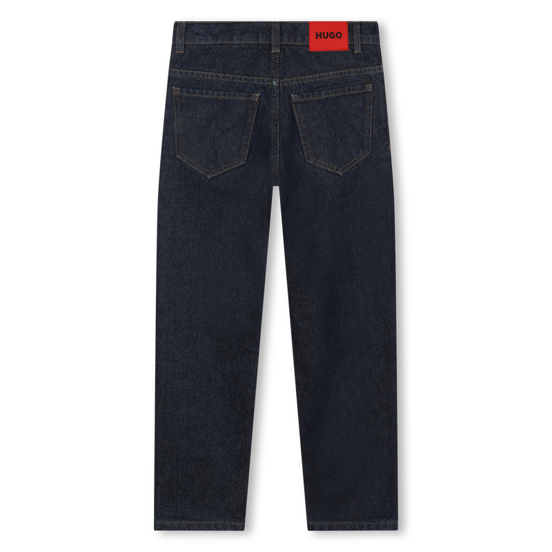 Straight cotton 5-pocket jeans HUGO 
                        BOY