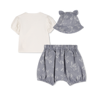 T-shirt, bucket hat and bib set KENZO KIDS 
                    GIRL