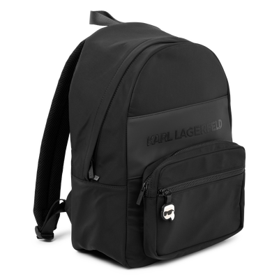 Backpack with raised logo KARL LAGERFELD KIDS BOY