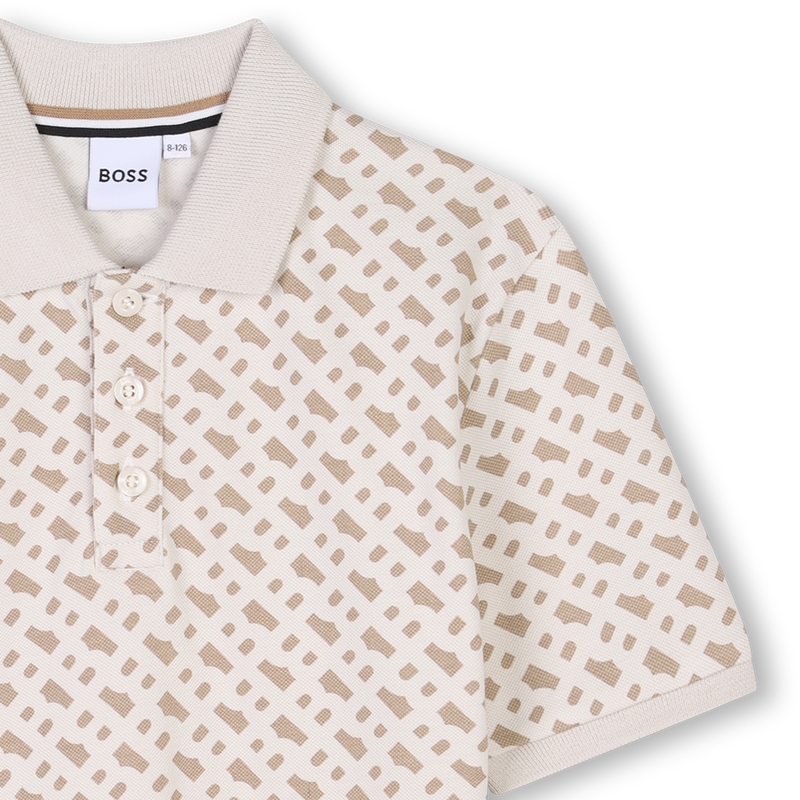 Printed straight polo shirt BOSS 
                        BOY