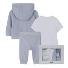 Cardigan + trousers + t-shirt set BOSS 
                    BOY
