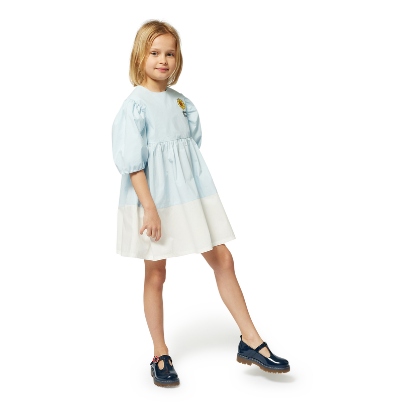 Two-colour flared dress KENZO KIDS 
                        GIRL