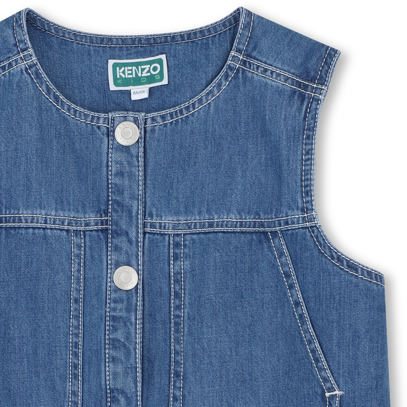 SLEEVELESS DENIM JACKET KENZO KIDS 
                        GIRL