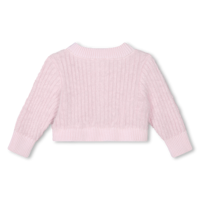 Decorative Knitted Cardigan CARREMENT BEAU GIRL