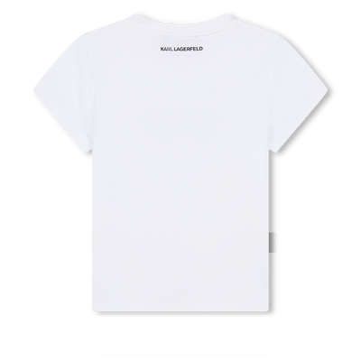 T-shirt with sunglass print KARL LAGERFELD KIDS GIRL
