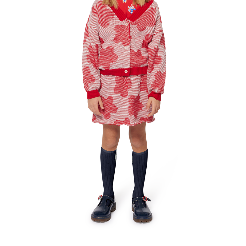 Buttoned flower cardigan KENZO KIDS 
                        GIRL