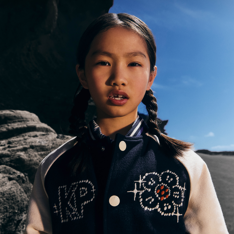 Bomber jacket with snap fastening KENZO KIDS 
                        GIRL