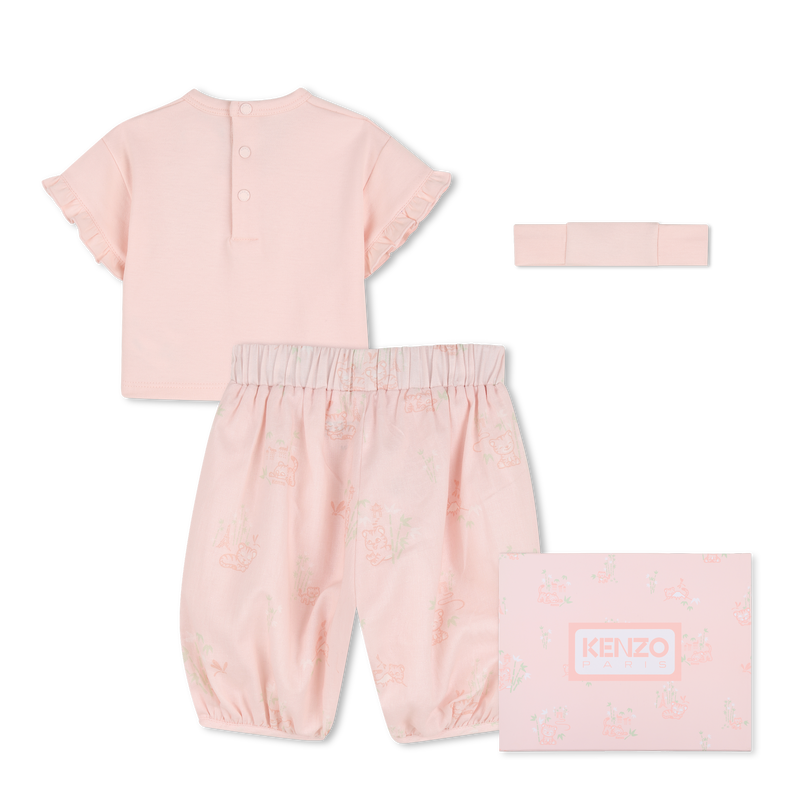 T-SHIRT, PAJAMA AND HEADBAND SET KENZO KIDS 
                        GIRL