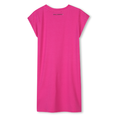 Novelty short-sleeved dress KARL LAGERFELD KIDS GIRL