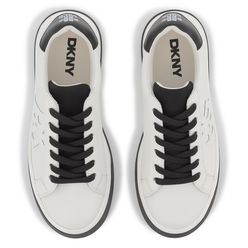 Leather lace-up trainers DKNY 
                        UNISEX
