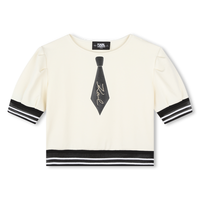 Top with illusion tie KARL LAGERFELD KIDS GIRL