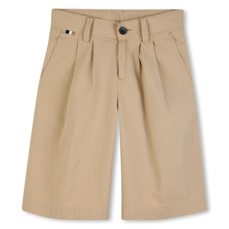 BERMUDA SHORTS IN LIGHTWEIGHT EMBOSSED FABRIC BOSS 
                        BOY
