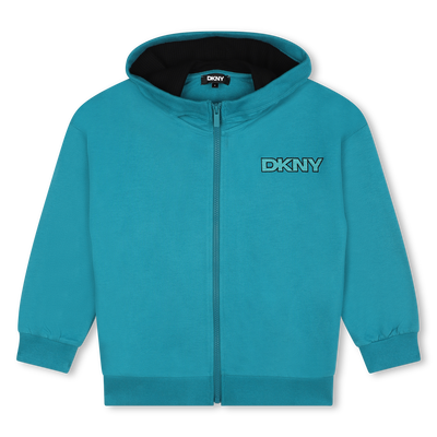 Hooded fleece cardigan DKNY UNISEX