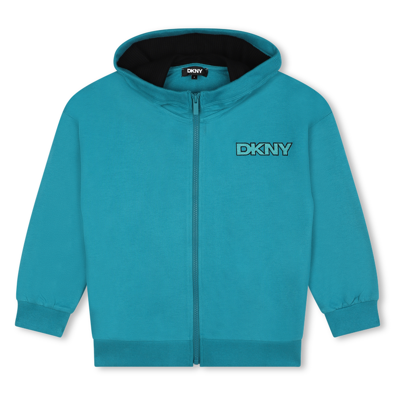 Hooded fleece cardigan DKNY 
                        UNISEX