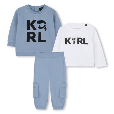 Sweatshirt, pants and t-shirt set KARL LAGERFELD KIDS BOY