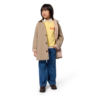 Long checkered coat KIDS AROUND GIRL