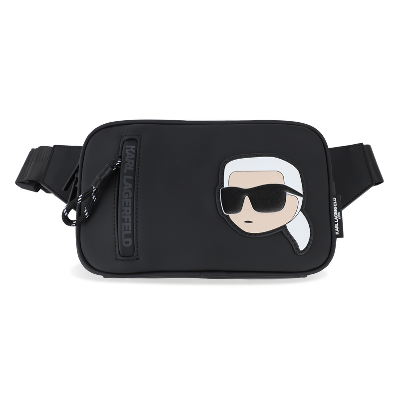 Fanny pack in rubber-effect coated textile KARL LAGERFELD KIDS 
                        BOY