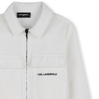 Zip-up denim jacket KARL LAGERFELD KIDS 
                    BOY
