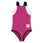 Tricolour one-piece swimsuit DKNY 
                    GIRL