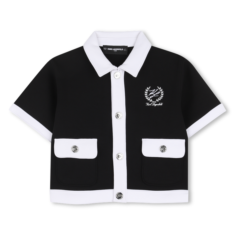 SHORT-SLEEVED CARDIGAN KARL LAGERFELD KIDS 
                        GIRL