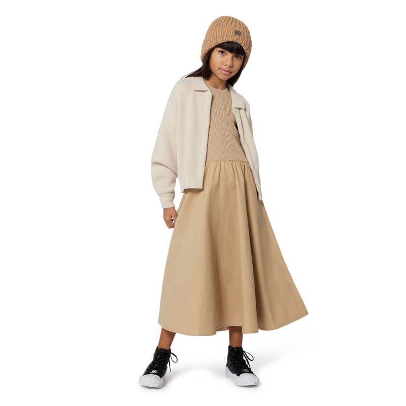 Bi-material long dress DKNY 
                        GIRL