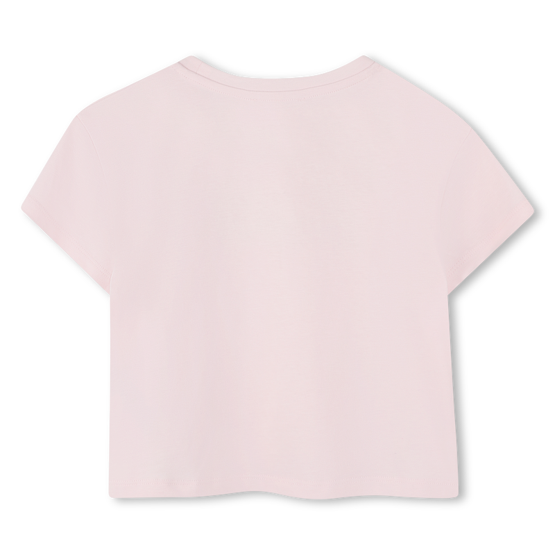 Cropped cotton T-shirt MICHAEL KORS 
                        GIRL