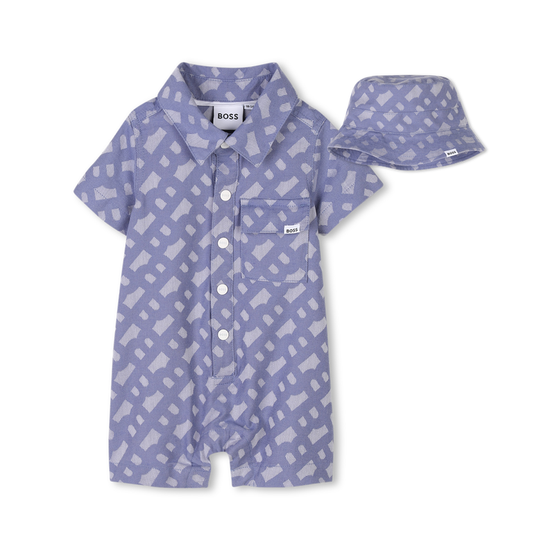 Short romper and sun hat set BOSS 
                        BOY