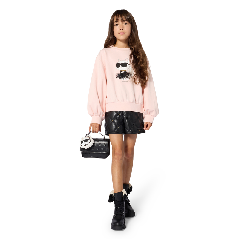 Bermuda with rhinestones KARL LAGERFELD KIDS 
                        GIRL