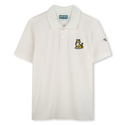 Short-sleeved cotton polo KENZO KIDS UNISEX