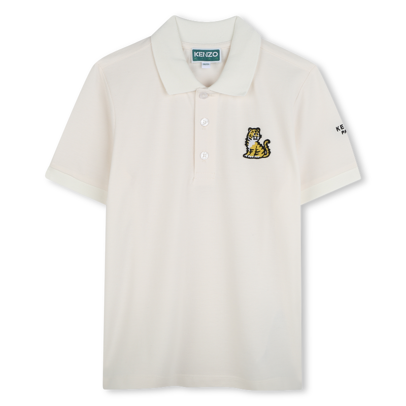 Short-sleeved cotton polo KENZO KIDS 
                        UNISEX