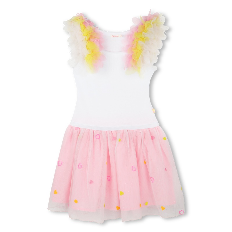 Strappy dual-fabric dress BILLIEBLUSH 
                        GIRL