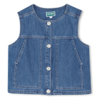 Sleeveless denim jacket, UNIQUE, hi-res