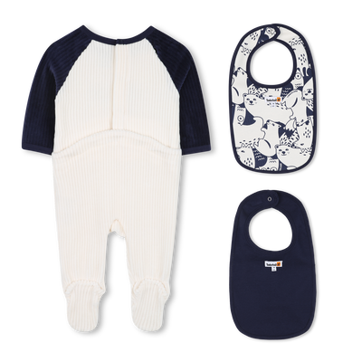 Printed pajamas and two bibs TIMBERLAND BOY