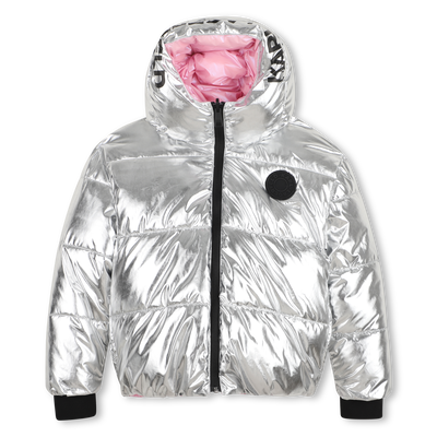Reversible down jacket KARL LAGERFELD KIDS GIRL