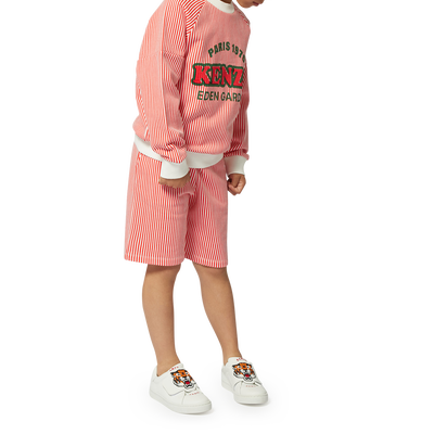 Striped cotton Bermuda shorts KENZO KIDS BOY