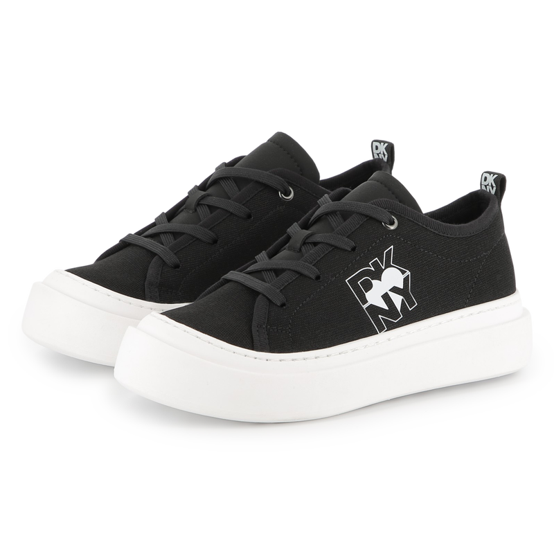 Lace-up canvas trainers DKNY 
                        GIRL