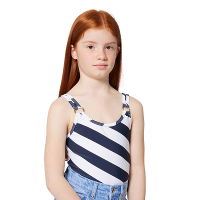 Striped 1-piece bathing suit MICHAEL KORS GIRL