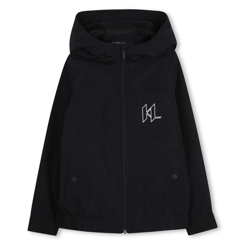 HOODED WINDBREAKER KARL LAGERFELD KIDS 
                        BOY