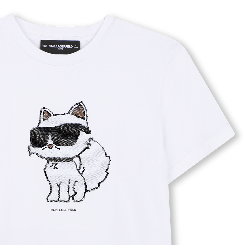 SHORT SLEEVE T-SHIRT KARL LAGERFELD KIDS 
                        GIRL