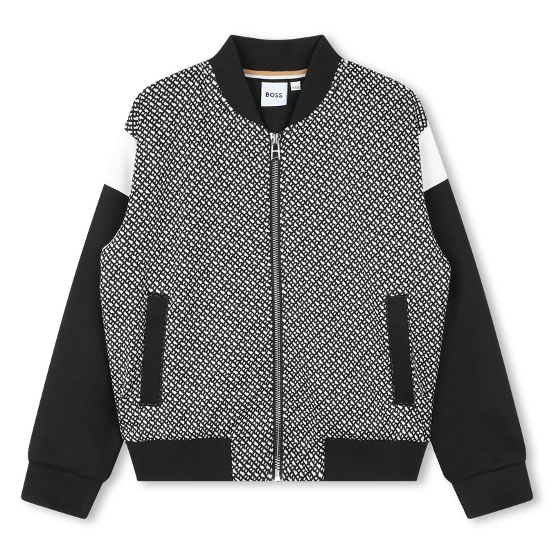 Two-tone zip-up cardigan BOSS 
                        GIRL