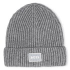 Knitted hat with badge BOSS 
                    BOY
