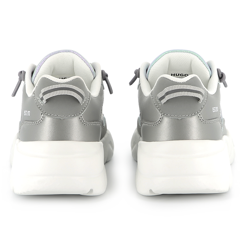 Bi-material lace-up trainers HUGO 
                        GIRL