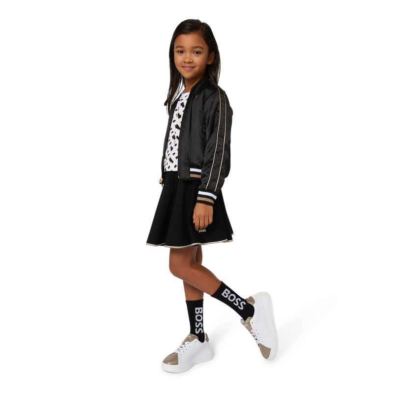 Lace-up leather trainers